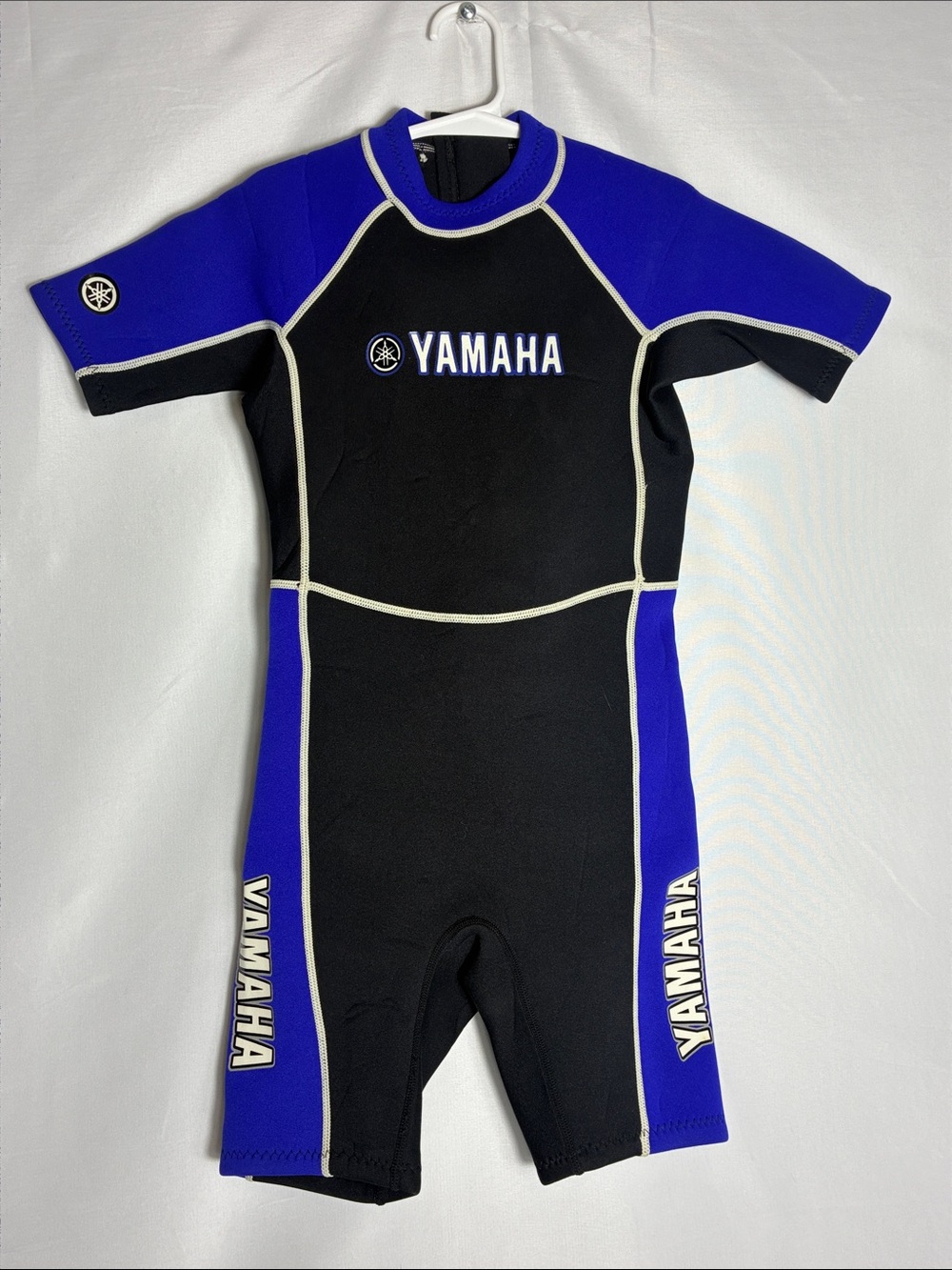 Yamaha Kids Short-Sleeve Wet Rashguard Suit - Black & Royal Blue Jetski Surf